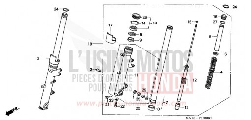 GABEL, VORNE CBR1100XXV de 1997